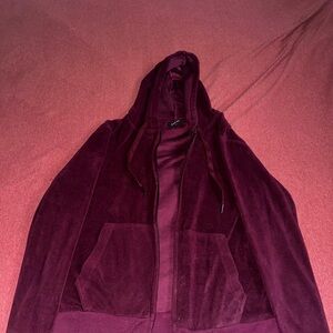 Women's Maroon Hoodie Jacket